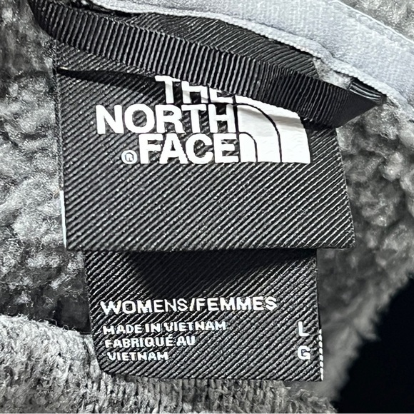 The North Face Gray Sweater Fleece Zip Up Corporation Logo Women's Jacket - Picture 4 of 4